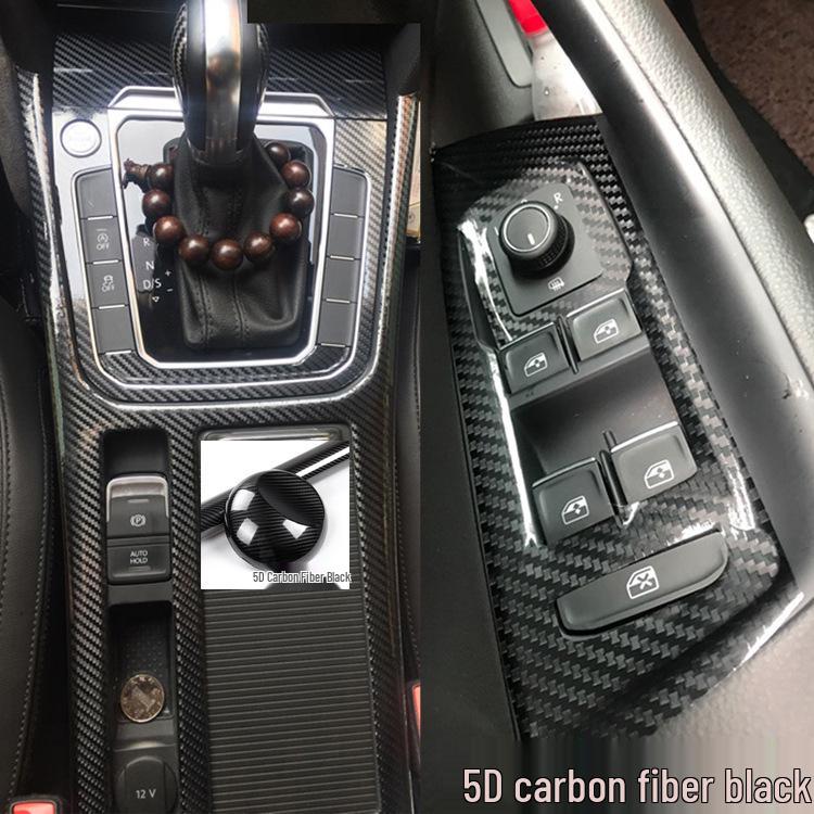 20-21 Magotan Interior Carbon Fiber Trim Kit: Center Console, Gear Shift & Door Panel