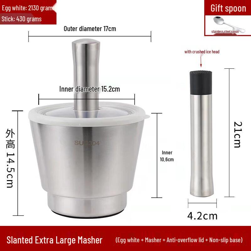 304 Stainless Steel Manual Garlic Masher