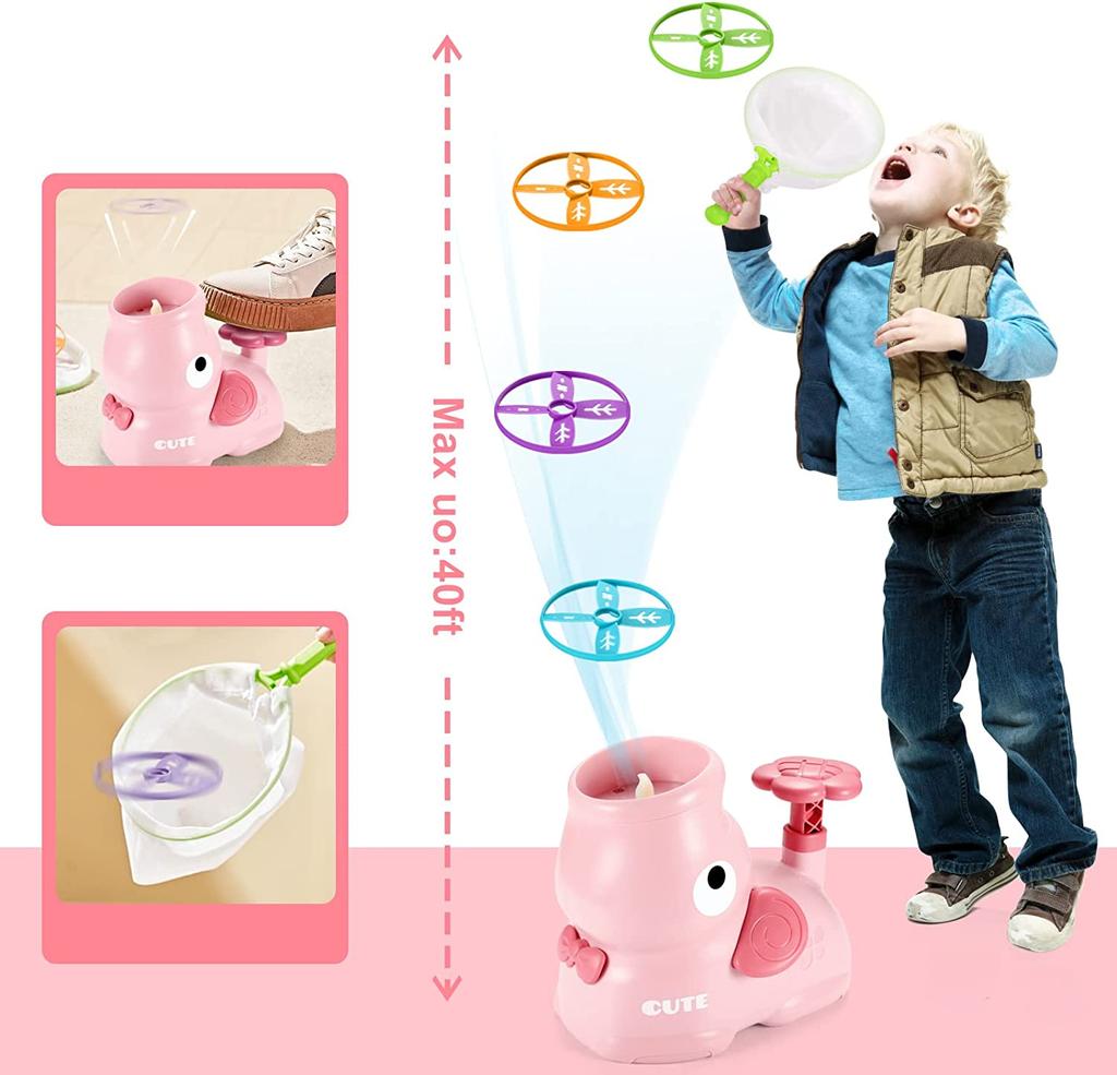 Air Launcher Toy Flying Disc Saucer Outdoor Soaring Flying Foot Launcher Kids Jump Sport Games Toys for Kids Boy Christmas Gifts
