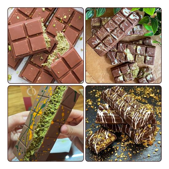 Silicone Chocolate Bars Mold Easy Release Wax Melting Mold for Sugar Cakes Ice Cream Food Grade Reusable DIY Chocolate Making Kit