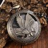 Einzigartige Römische Mechanische Taschenuhr Antiker Adler Graviert Steampunk Halskettenanhänger Unisex Herren Vintage Anhängeruhr
