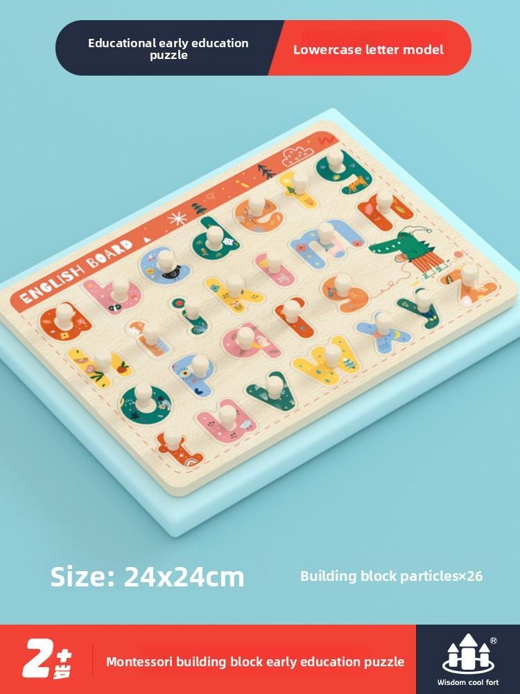 Wooden Vehicle Engineering Puzzle Blocks For Kids Learning Shape Recognition