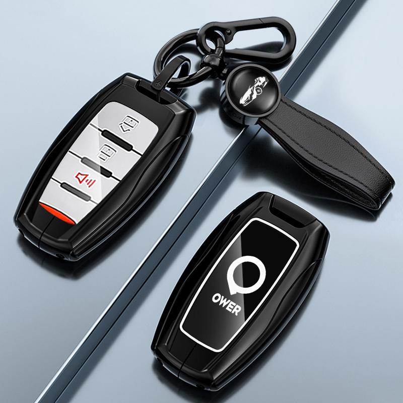 Car Key Case For Great Wall Ower Gwm P Series Pickup Poer Truck Remote Cover Shell Keychain Ring Holder Fob Interior Accessories