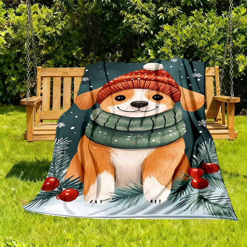 

1PC Winter Dog Outdoor Blanket Lightweight Flannel, Soft & Warm, All-Season Use for Sofa, Outdoor, Camping, Living Room02 130x150cm