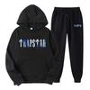 Men's Women's Hooded Sports Tracksuit Unisex Two-Piece Running Outfits Long Sleeve Pullover Hoodies Sweatshirt+Sweatpants Set