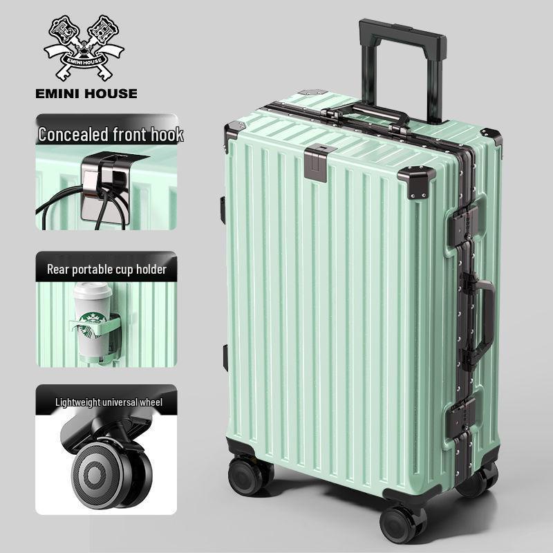 Women's Sturdy & Durable Aluminum Trolley Case With Universal Wheels & Combination Lock - 20” Carry-On