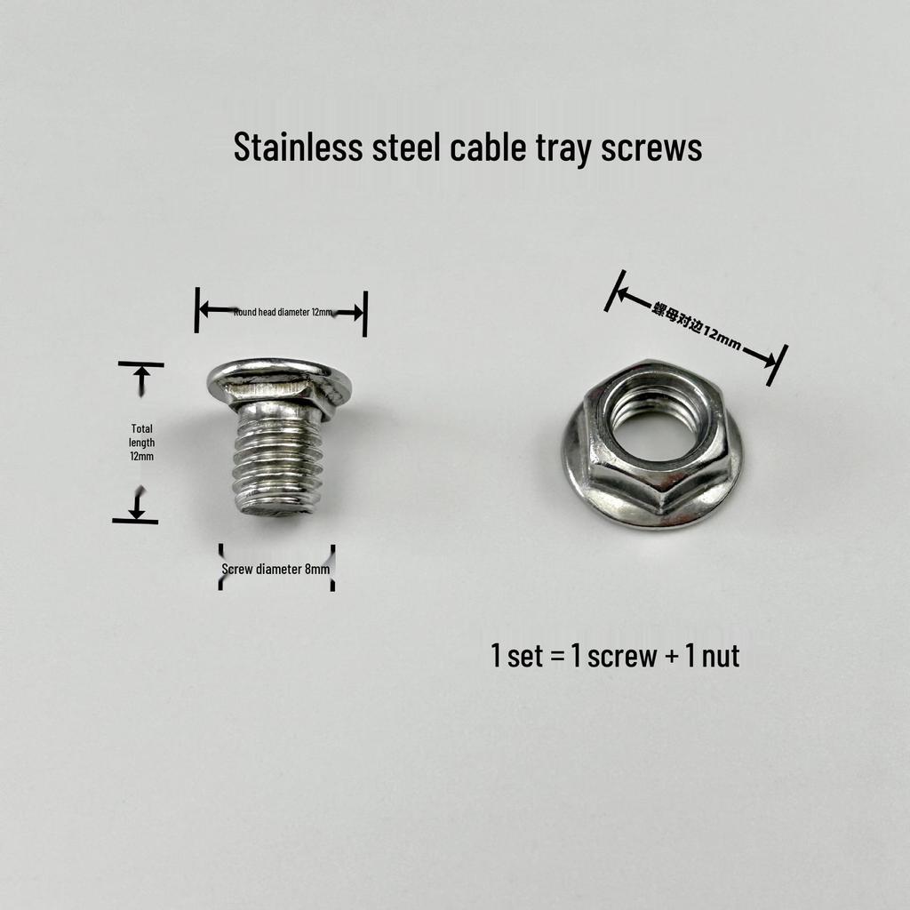 M8 Galvanized Flat Head Carriage Screw for Cable Tray and Trunking