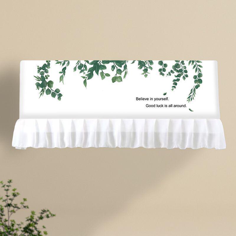Air Conditioner Wind Deflector: Prevents Direct Blowing with Cute Print, Fits Hanging Units, Fully Enclosed Dust Cover Included.