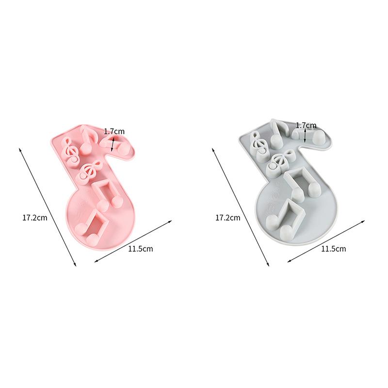 Molde de Silicona con Forma de Nota Musical Herramienta de Horneado de Resina para Cocina Molde de Hielo para Pastel y Chocolate DIY