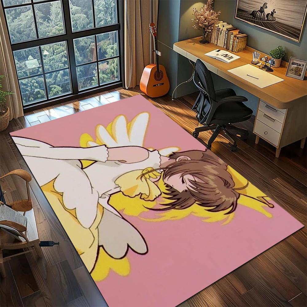Cardcaptor Sakura Washable Floor Mat Non Slip Rug Carpet Home Decor Large Area Rugs for Gamer Room Bedroom Printed Mat -xia03