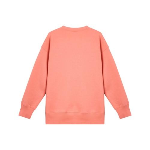 Nike logo pullover crewneck long-sleeve sweatshirt for women in pink