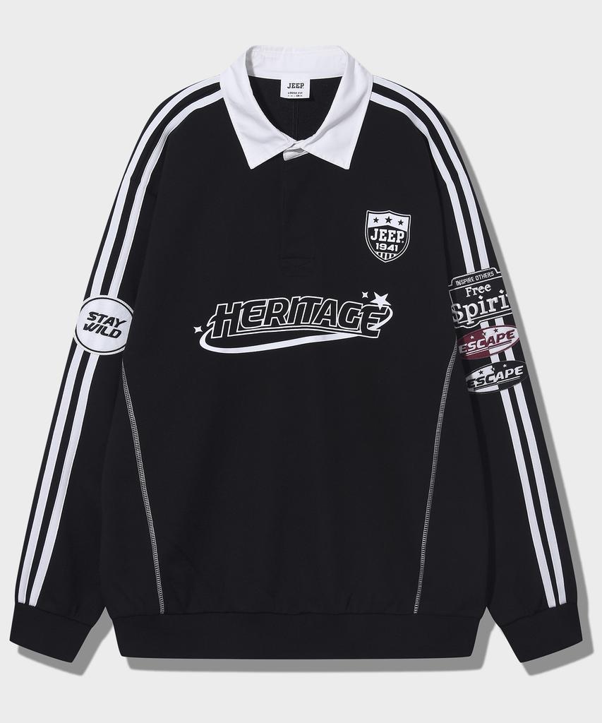 JEEP Rush Track Collar Sweatshirt (Jq5Tsu821Bk)