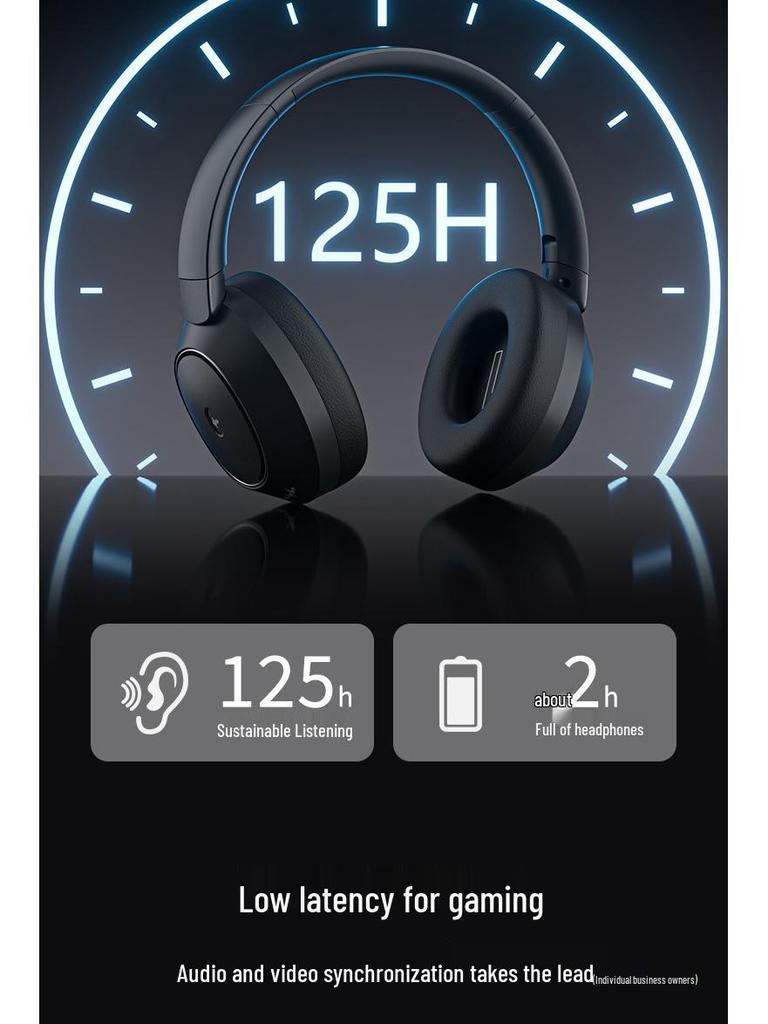 2025 Wireless Bluetooth Over-Ear Gaming Headset with Active Noise Cancelling