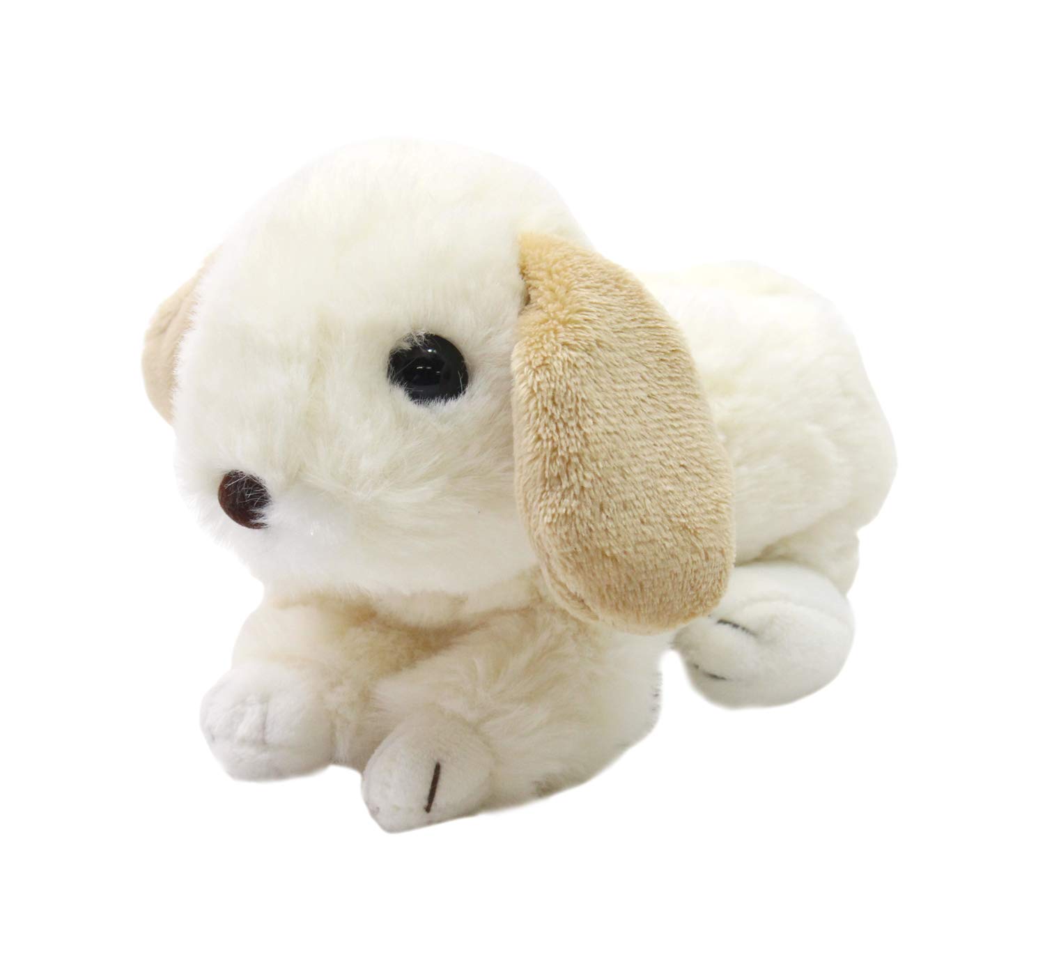 Takeoff Plush Toy Rabbit Marron with Music 19cm in Length Box, Lop-Eared, Ivory,