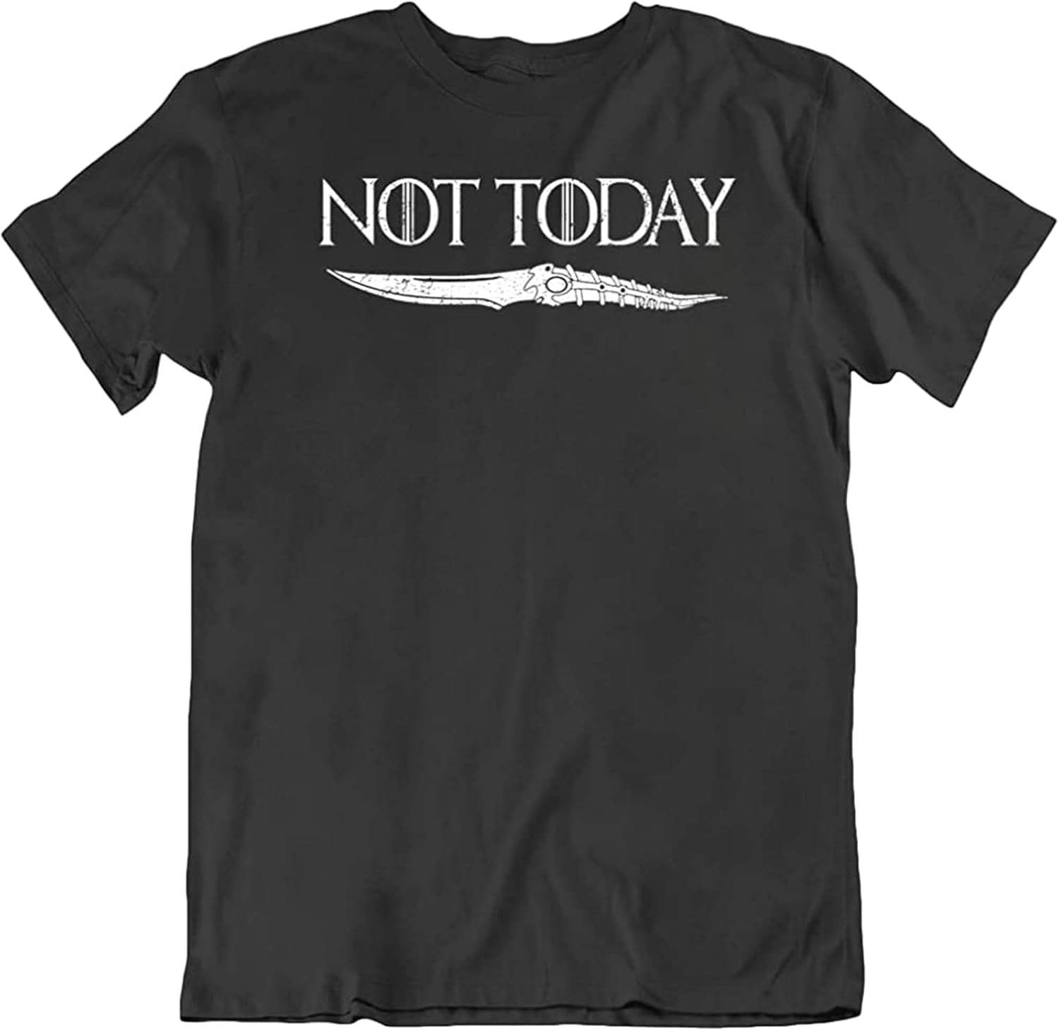 Arya Stark Dagger GOT Not Today Mens T Shirt Tee Gift Size 4XL чёрный