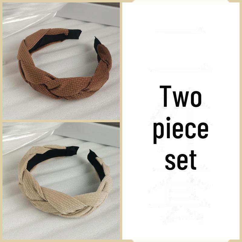 Women's Autumn & Winter Fashion Headband: Braided Fabric Hair Accessory
