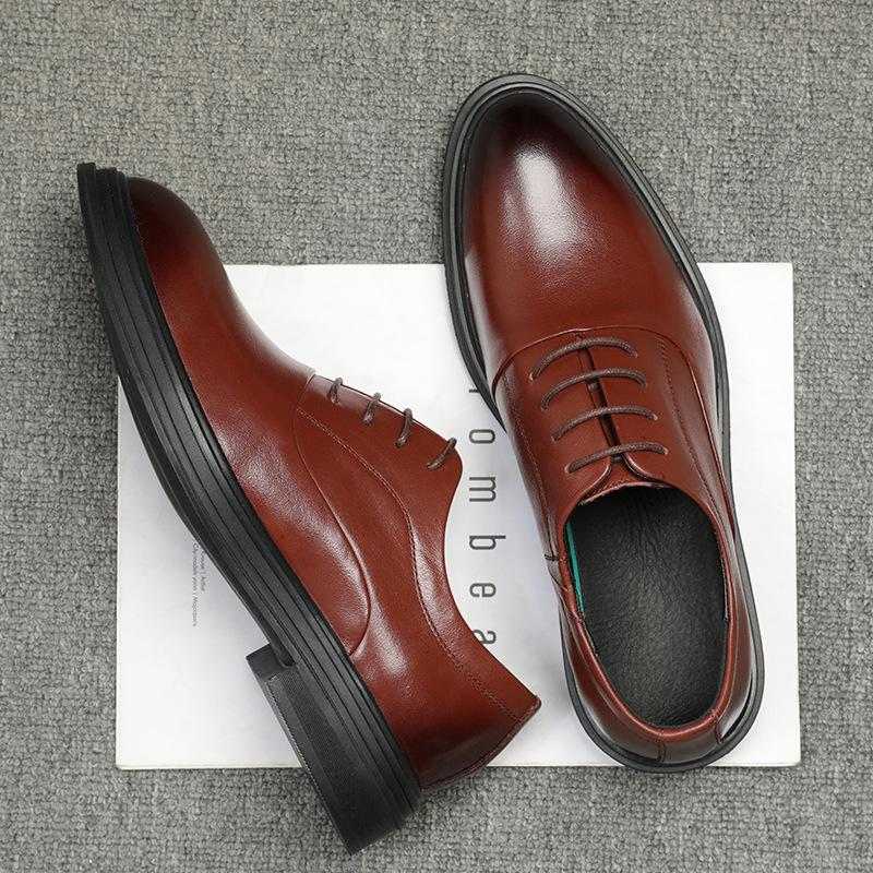 Soft leather men's shoes autumn leather men's soft leather business leather shoes wedding shoes men's formal casual leather shoes extra large size sh