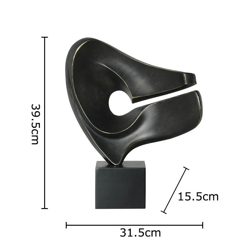 

Creative Irregular Shape Ornaments Abstract Artwork Desk Decoration Minimalist Crafts Resin Sculpture Room Aesthetics Decor чорний