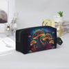 Forest Colorful Mushrooms Pattern Storage Bags Portable Large Capacity Travel Cosmetic Bag Makeup Bag Waterproof Toiletry Bag