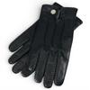 Excellent Gloves Leather Gloves with Serie Buttons Black Leather Mens Used
