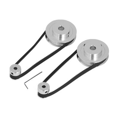 Timing Pulley Set 20 Teeth 60 Teeth Aluminum Synchronous Wheel with 280mm Length 6mm Width Timing