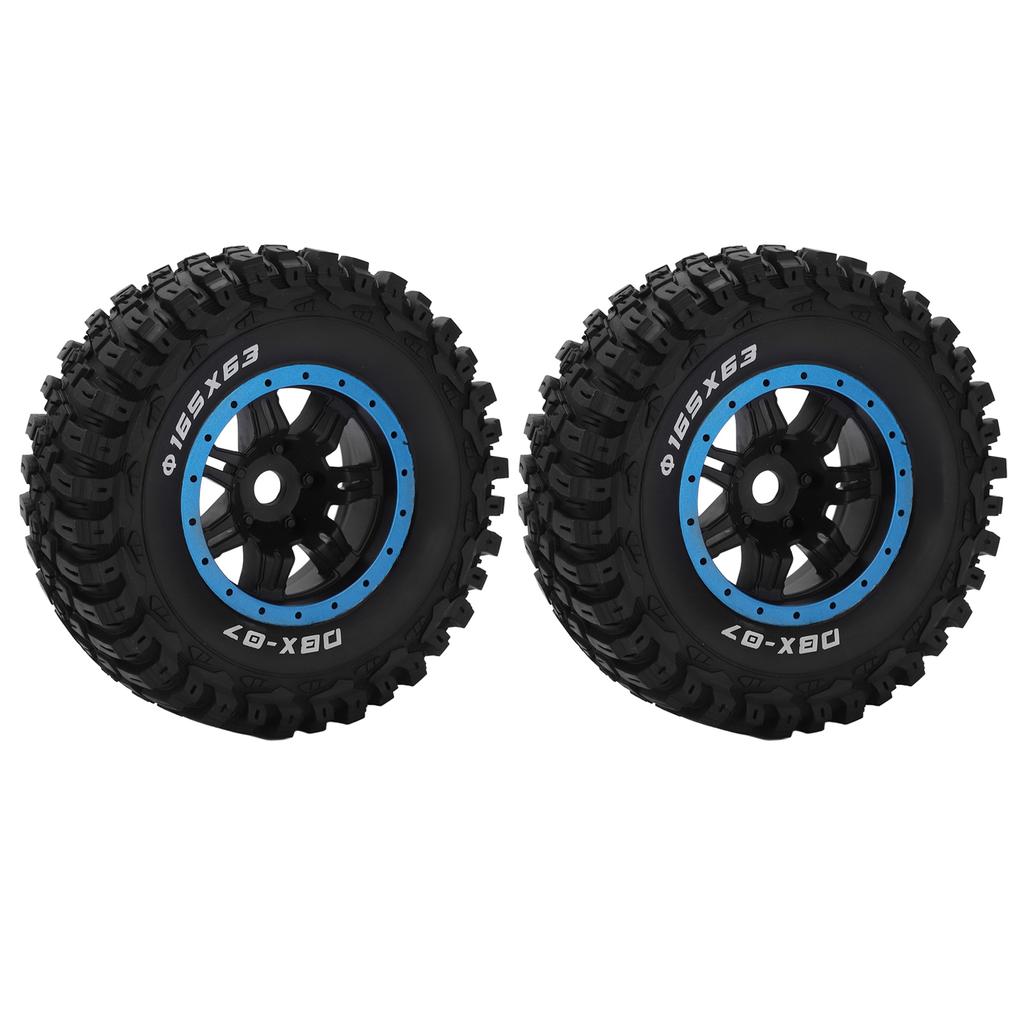 2Pcs Rubber Tire Skin 165mm Diameter Wheel Tire for ZD Racing 1 7 DBX‑07 RC Car Upgrade PartBlue