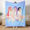 K-POP Anime Girl Group Vier Jahreszeiten Weiche Warme Decke Ganzjahres Dick Gestrickt Polyester Tagesdecke für Bett, Camping, Reisen Perfektes Geschenk