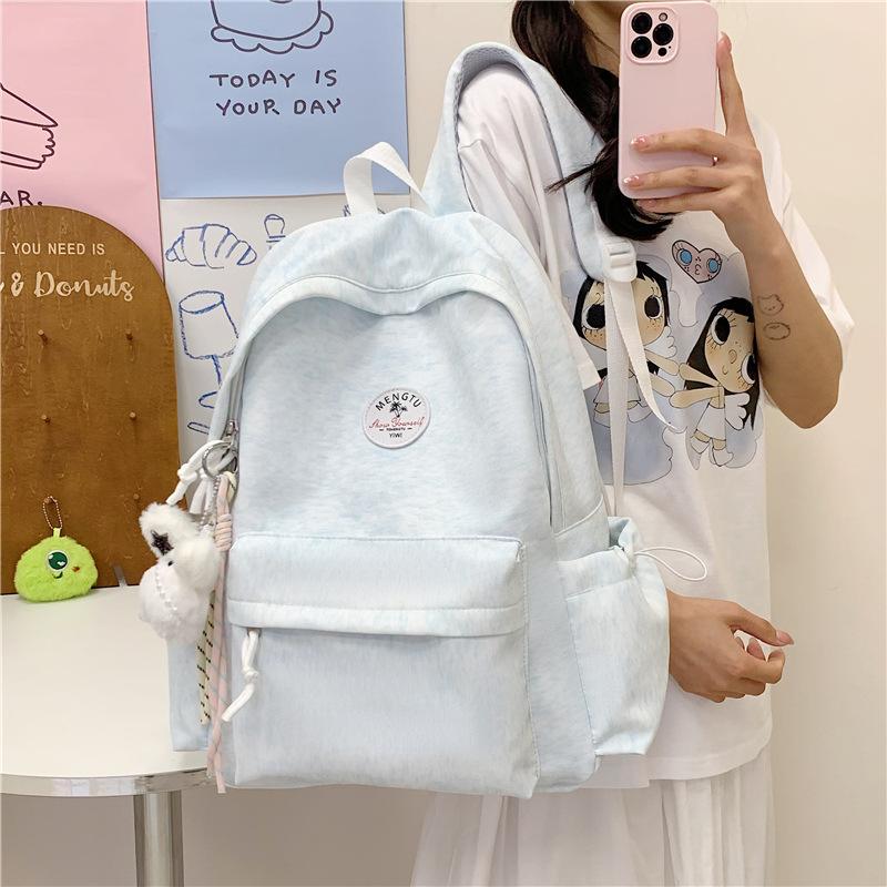 Schoolbag new large-capacity schoolbag female high school students simple and versatile campus backpack niche high-value travel backpack