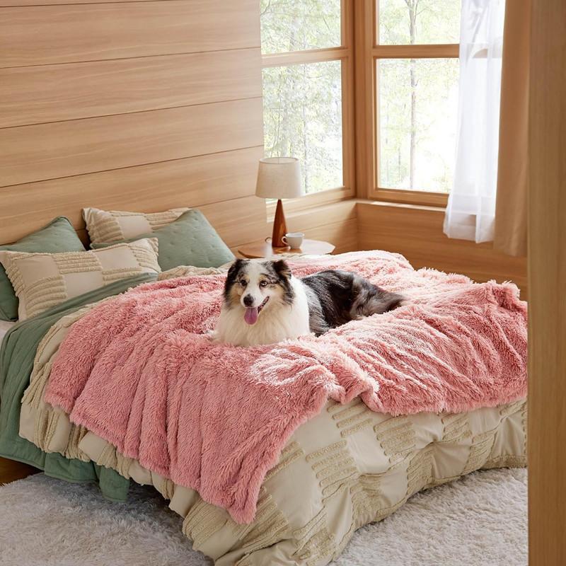 1pcs Blanket Popular Long Plush PV Velvet Sherpa Pet Waterproof Warm Blanket Dog Thickened Mat Kennel Mat