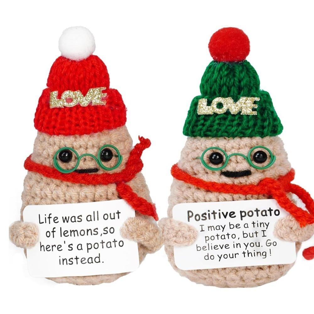 Creative Wool Knitting Doll Handmade Plush Doll Toys New Desktop Ornament for Gifts