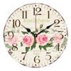 Vintage Classic Round Wall Clock Flower Home Office Living Room Timer Analog
