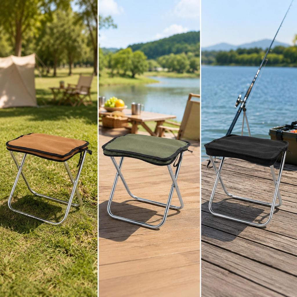 Folding Camping Stool Portable Seat Travel-Friendly for Picnics