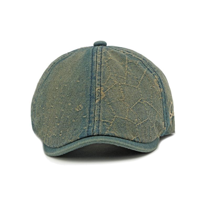 Beret Women's British Vintage Denim Cap Forward Cap Newsboy Cap