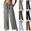 Women's Loose-fitting Wide-leg Pants, Casual Loose-fitting Pants, High-elastic Waistband, Long Pants With Pockets