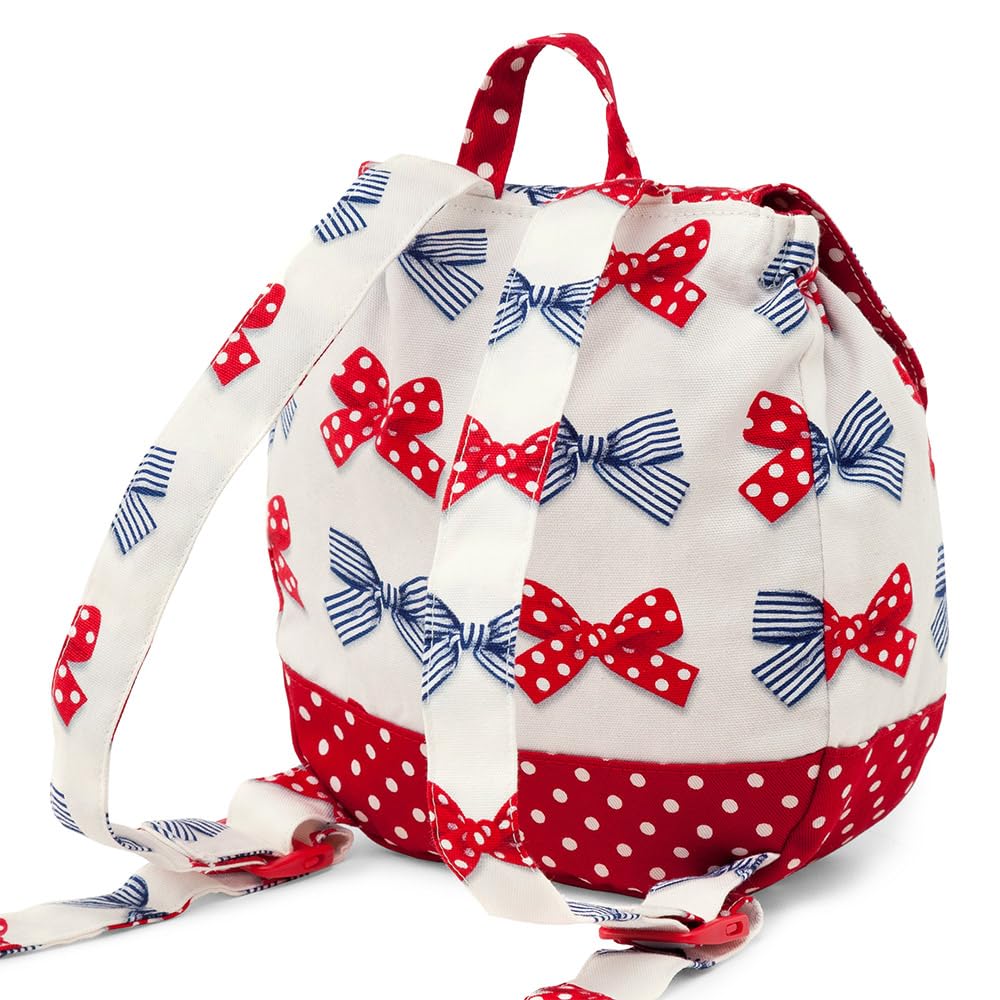 COLORFUL CANDY STYLE Backpack for Perfect for First Cute Polka Dot and Striped French Ribbon Design Includes Pocket Tissue Pouch Girls, Baby/Kids