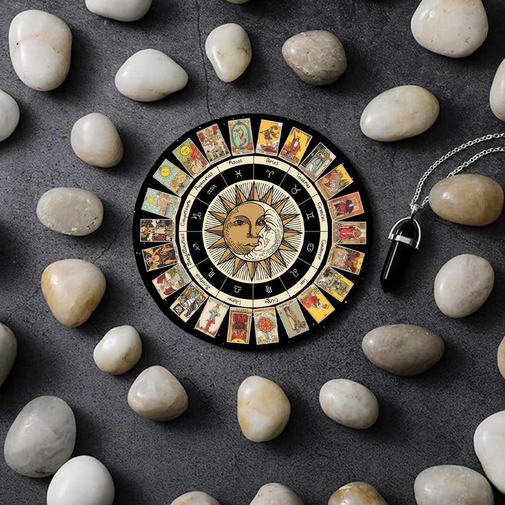 Tarot Card Astrology Pendulums Mat Mouse Pad Tarots Antiskid Rubber Mat Altars Tarots Card Pad for Party Board Game