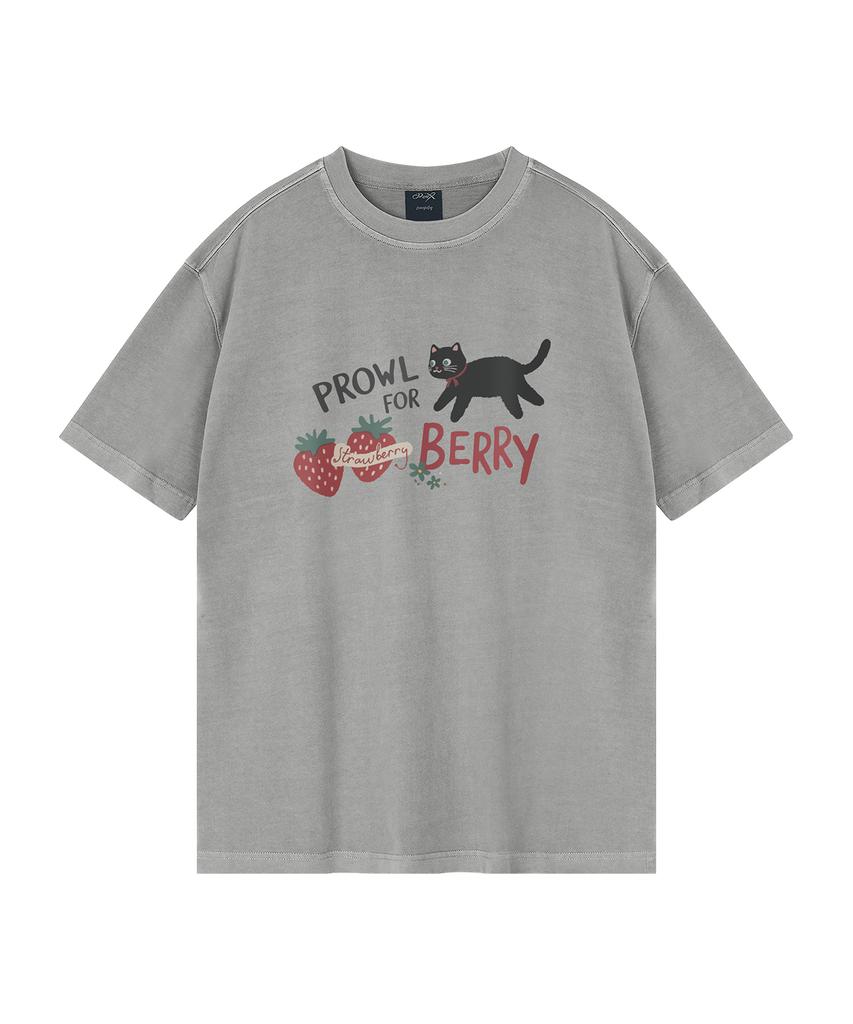WILDROCK Prowl For Berry Pigment Oversized Short Sleeve T-Shirt (Cropped) (Type B)