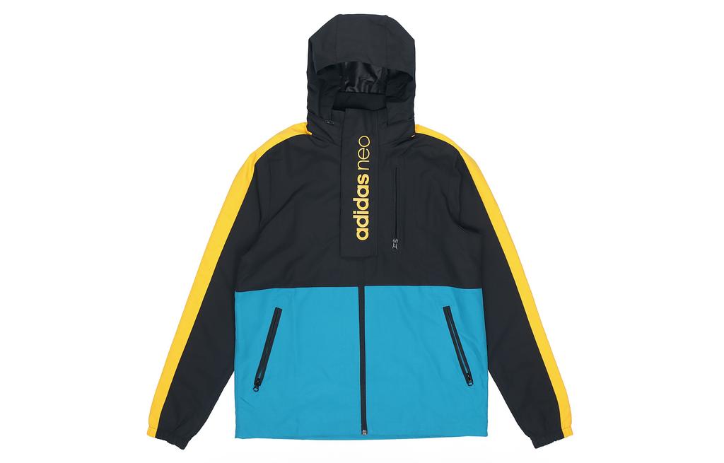 adidas Neo Jackets Men's Black Stand Collar Moderate Other FK9945