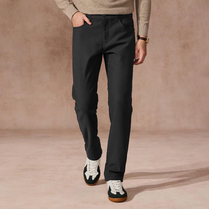 Pantalones Casuales de Sarga Cepillada Gruesa para Hombre Shanshan