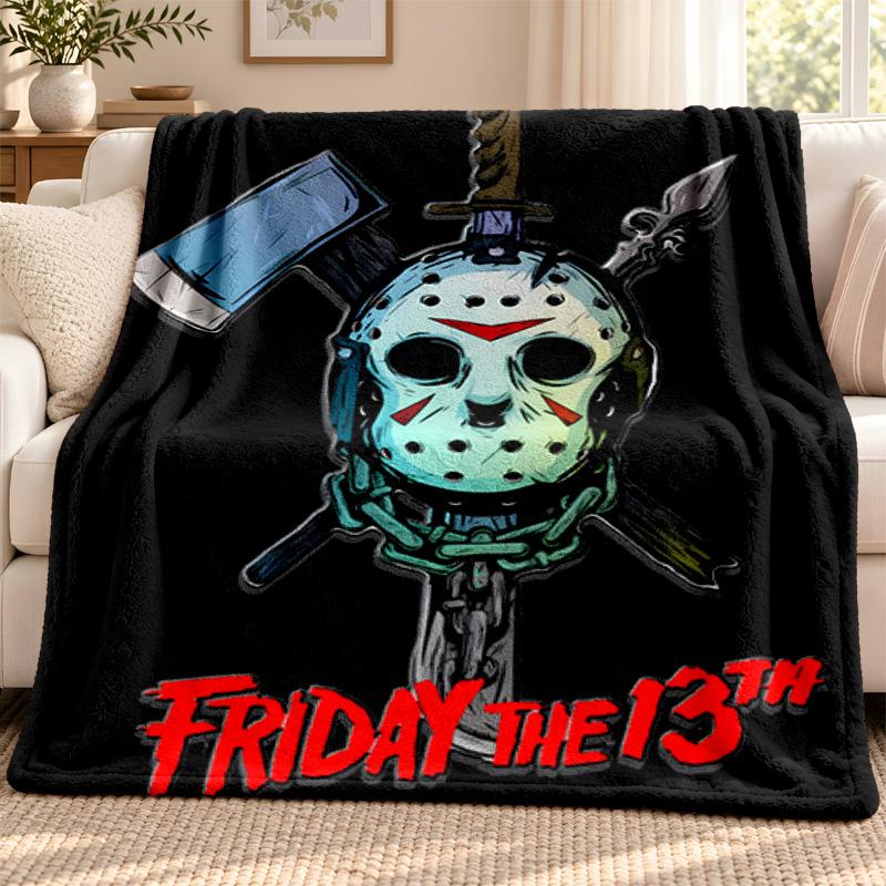 Friday the 13th blanket Flannel Blanket Soft Cozy Plush Throw for Sofa Bed Lightweight Home Decoration Outdoor camping