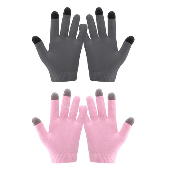 1 Pair Reusable Moisturizing Gel Gloves Touchscreen Hand Care Gloves for Dry Skin Washable Comfortable Cotton Blend Gloves