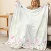 Soft Flannel Fleece Blanket No Lint, Simple Floral Pattern, Cozy Comfort Throw for Home, Movie Night, Christmas & Halloween