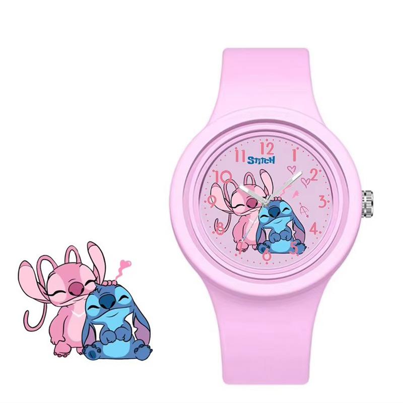 Neue Stitch Kinderuhren Für Mädchen Silikonarmband Rundes Quarz Kinderuhr Jungen Schüleruhr Geschenk Spielzeug Para Ninos