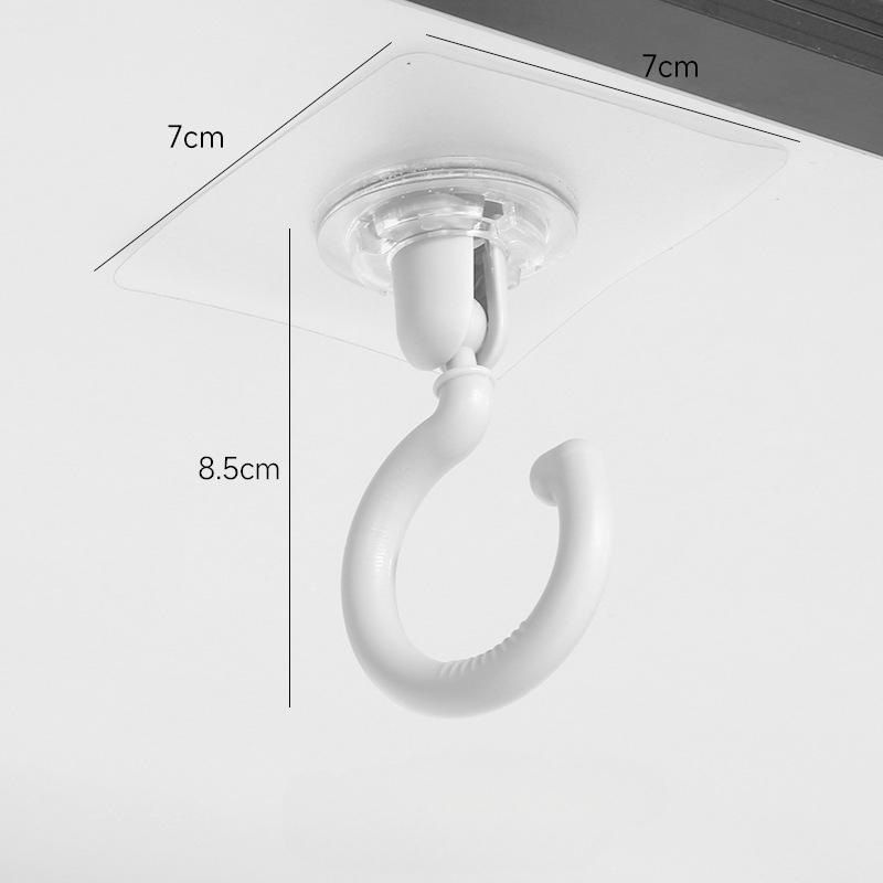 

1/5/10 шт. Потолочный вращающийся крючок Прочный крючок Бытовой многофункциональный клейкий крючок Кухня Ванная комната Стена Ключи Вешалка Дверь Спинка Крючок для одежды 1PC серый