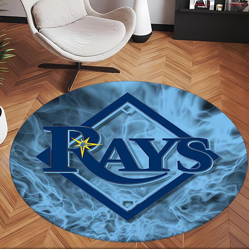 Tampa Bay Rays (24) Round Office Rug Decorative Floor Rug for Office Bedroom Living Room and Home Space