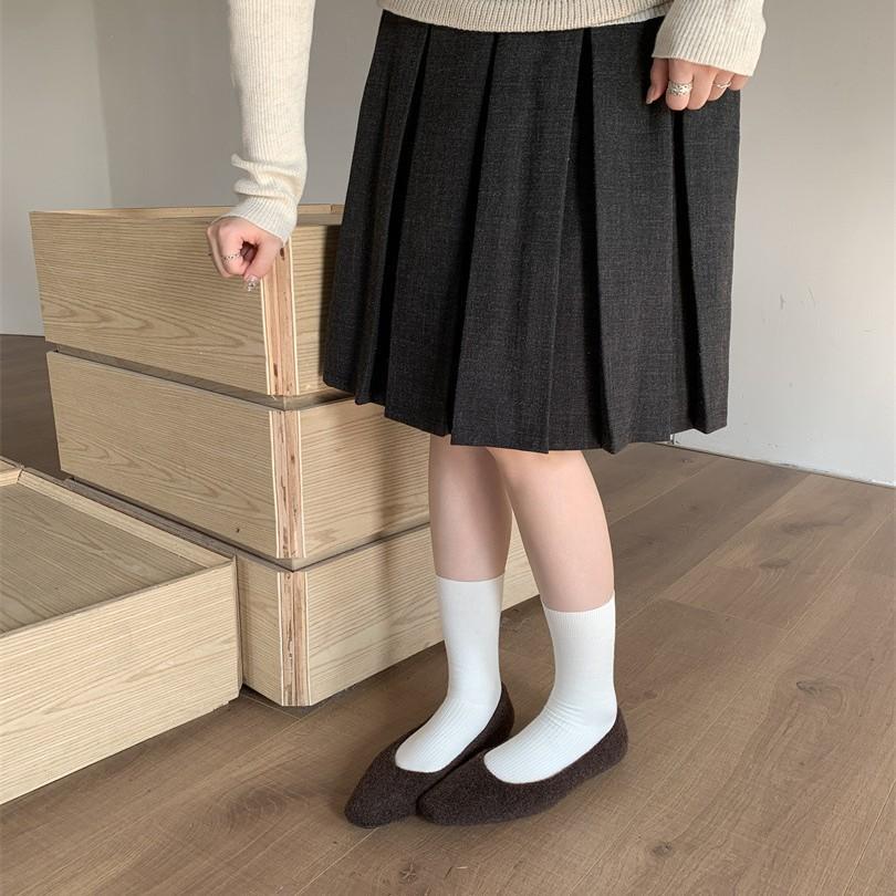 2025 autumn new suede versatile work shoes square head one pedal elegant lady temperament shallow mouth single shoes women