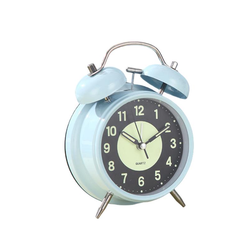 3" 4" Luminous Silent Metal Alarm Clock with Loud Ringtone - Bedside/Desk Use