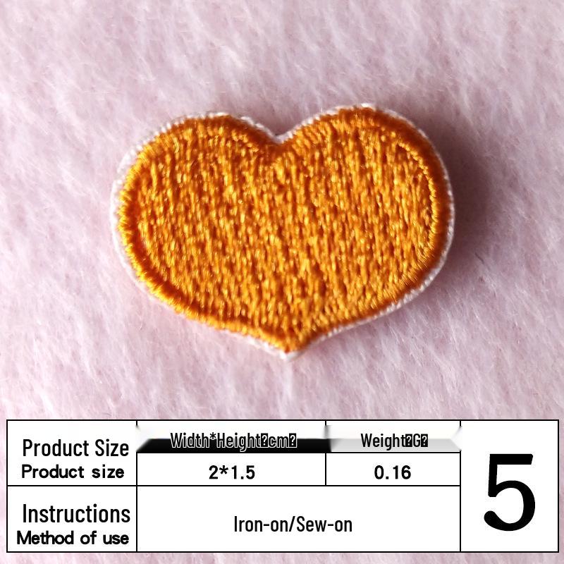 Na Yang Heart Embroidery Self-Adhesive Patch for DIY Clothing and Decoration