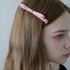 [2PCS 1SET] GRACE RIBBON HAIR PIN_PINK