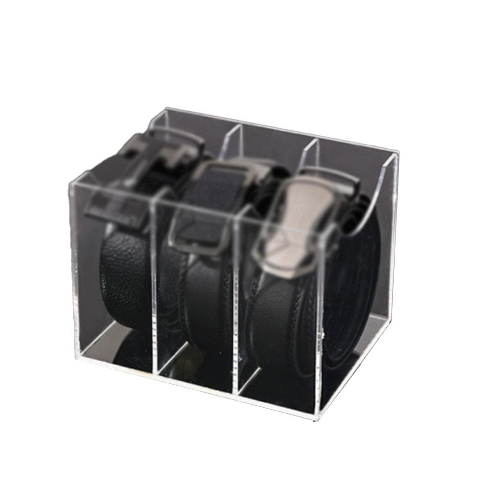 Acrylic Desktop Belt Organizer Featuring 357 Compartments to Store For Belts Ties and Bow Ties Efficiently in Any Closet Space